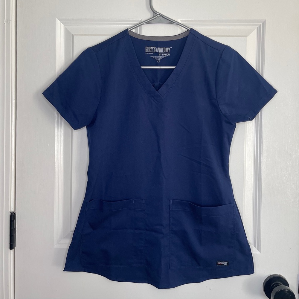 Grey's Anatomy by Barco Navy Scrub Top & Bottom Set